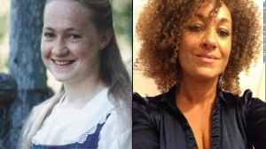 Rachel Dolezal, before and after. Photo from CNN.com